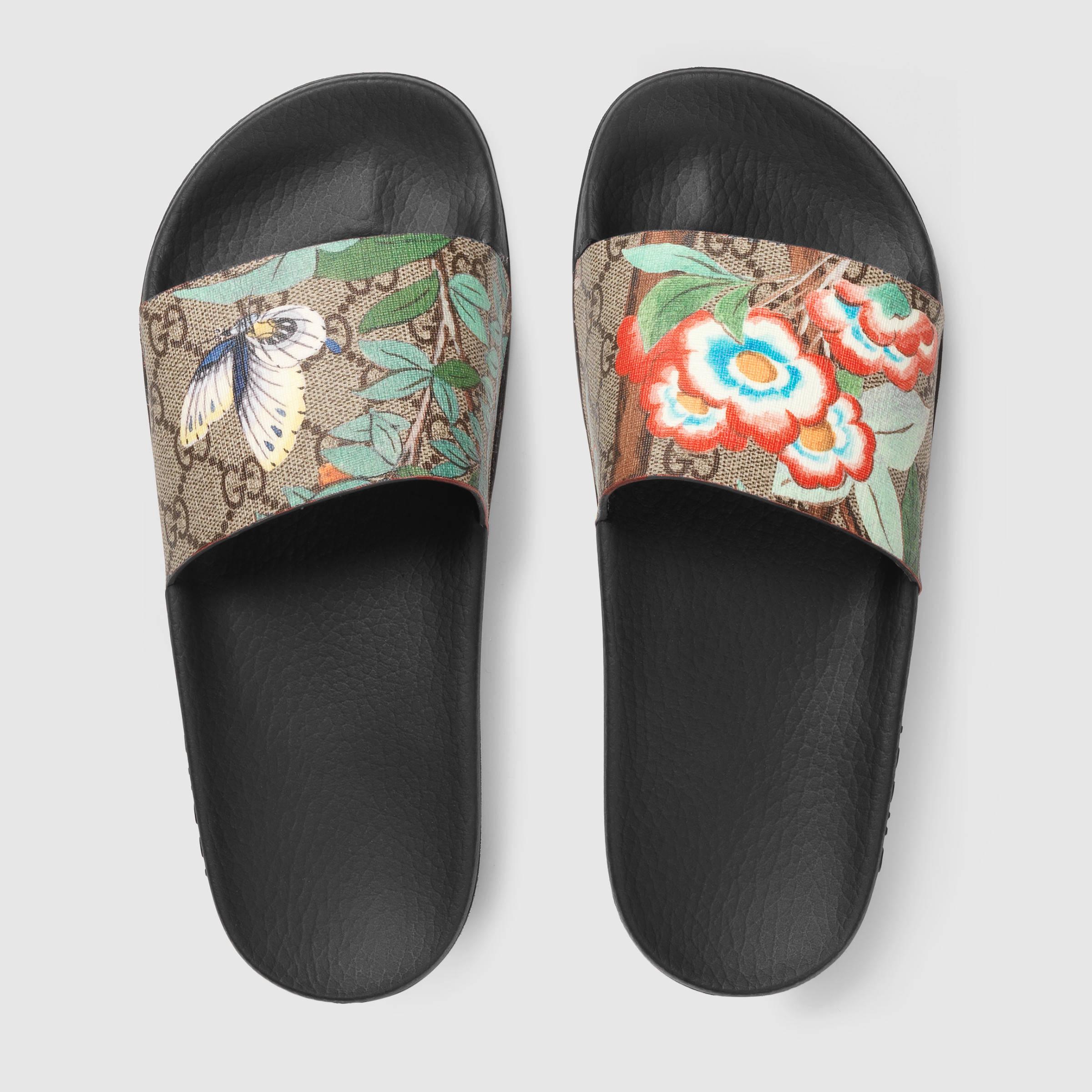 mint green gucci slides